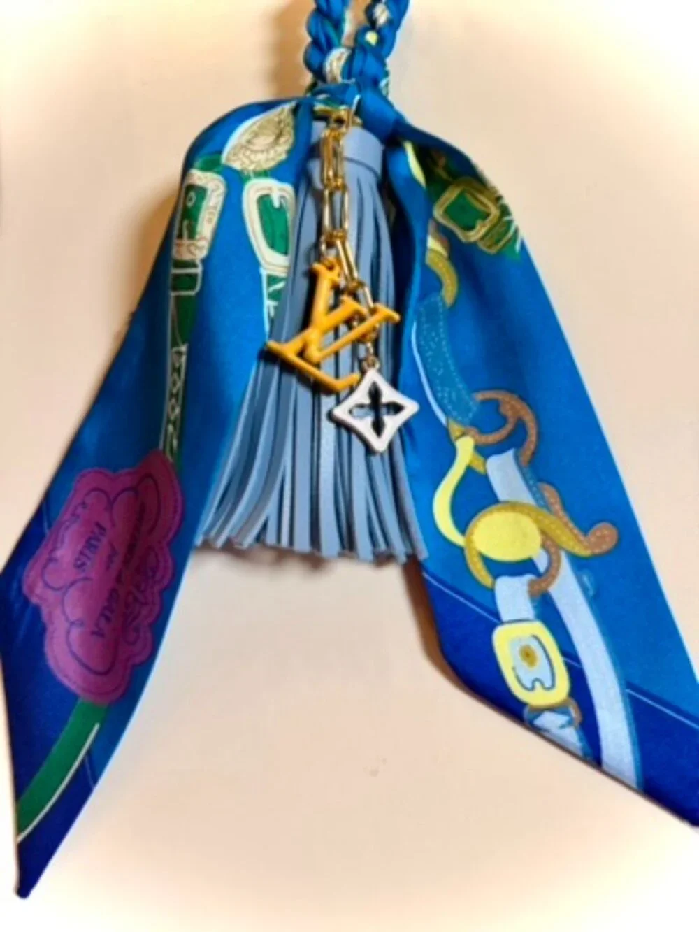 Blue Twilly Custom Statement Tassel Bag Charm